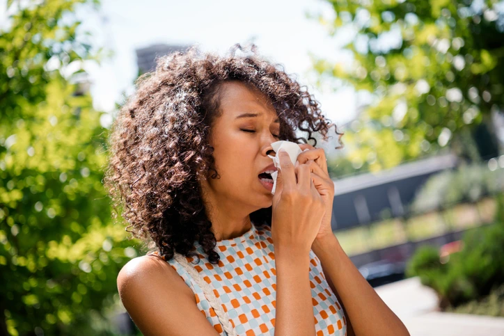 a woman sick durng summer
